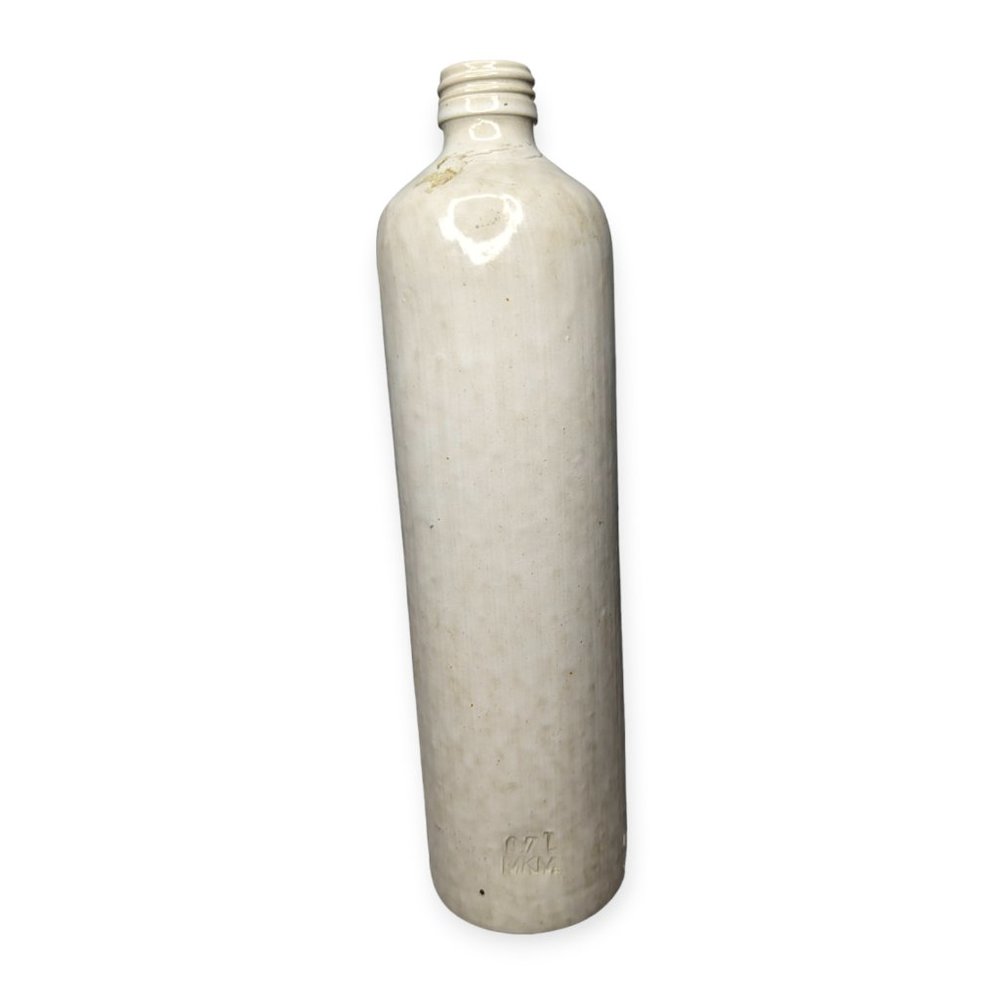 Vintage Jim Beam Off White Pottery Container